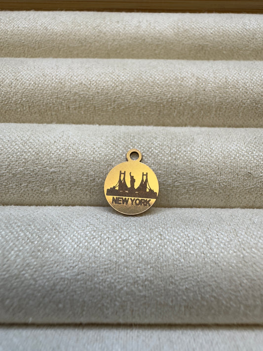 NYC Engraved Charm