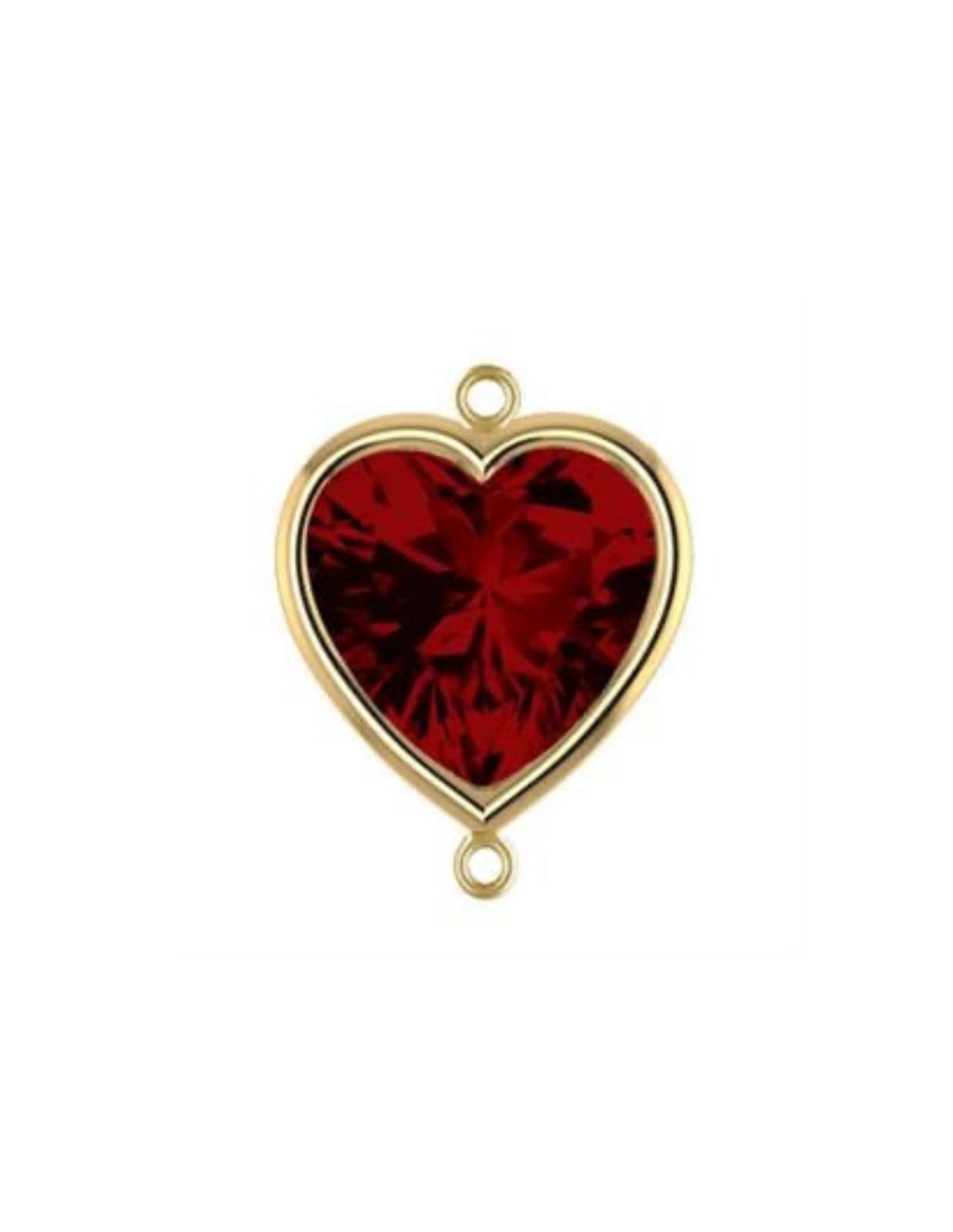 6mm Gold Filled Heart Bezel Connector