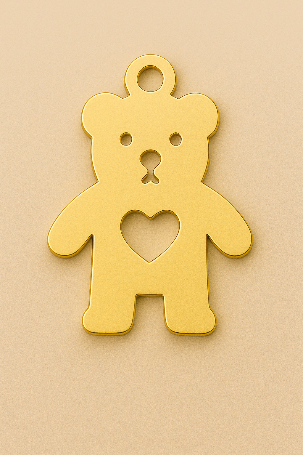 Bear charm with heart