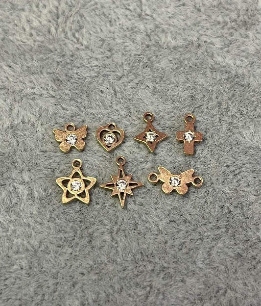 Charms with CZ Stone