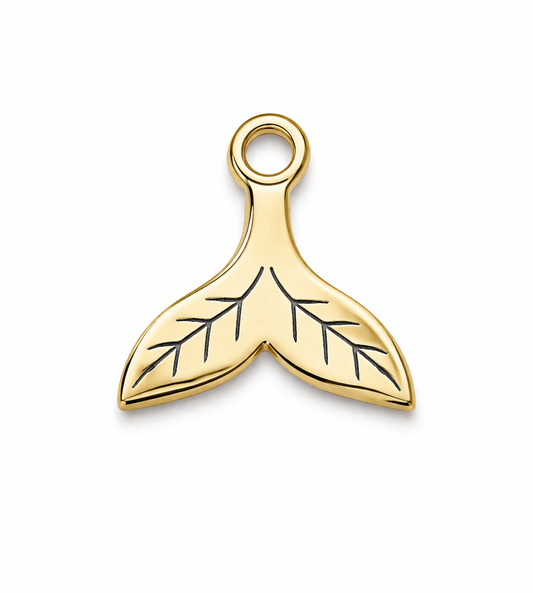 Whale tail charm